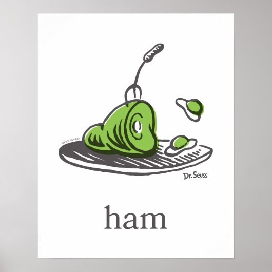 Dr. Seuss | Grüne Eier mit Schinken Poster (Vorne)