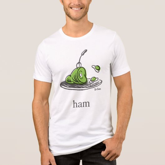 Dr. Seuss | Grüne Eier mit Schinken Tri-Blend Shirt (Vorderseite)