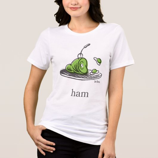 Dr. Seuss | Grüne Eier mit Schinken Tri-Blend Shirt (Vorderseite)