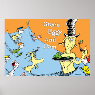 Dr. Seuss Grüne Eier mit Schinken Wasserszene Poster