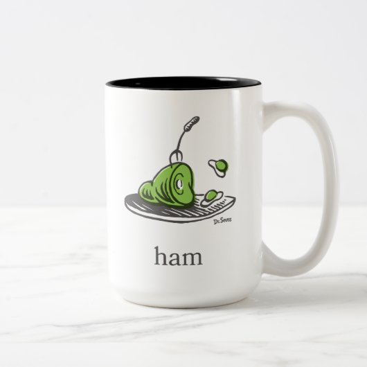Dr. Seuss | Grüne Eier mit Schinken Zweifarbige Tasse (Rechts)