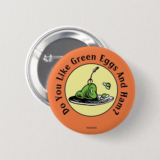 Dr. Seuss | Grüne Eier und Hammsymbol Button (Vorne & Hinten)