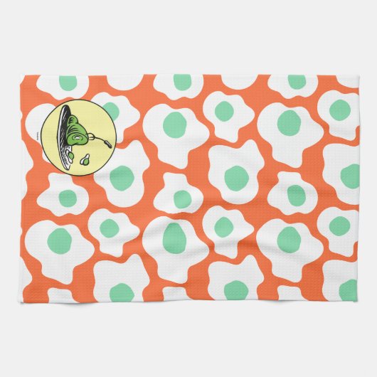 Dr. Seuss | Grüne Eier und Hammsymbol Geschirrtuch (Horizontal)