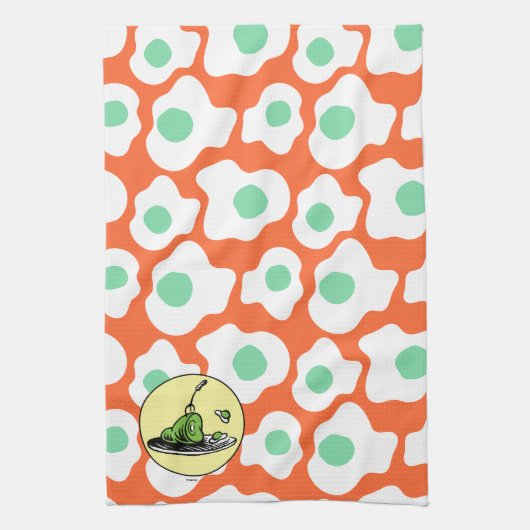 Dr. Seuss | Grüne Eier und Hammsymbol Geschirrtuch (Vertikal)