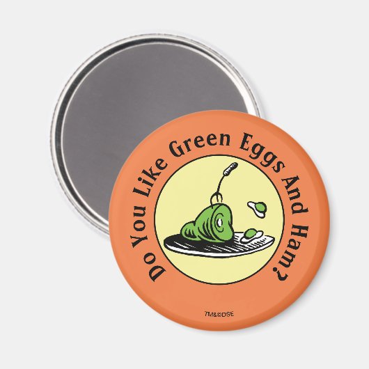 Dr. Seuss | Grüne Eier und Hammsymbol Magnet (Vorderseite/Rückseite)