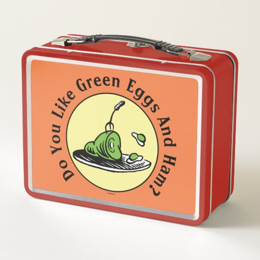 Dr. Seuss | Grüne Eier und Hammsymbol Metall Brotdose (Rückseite)
