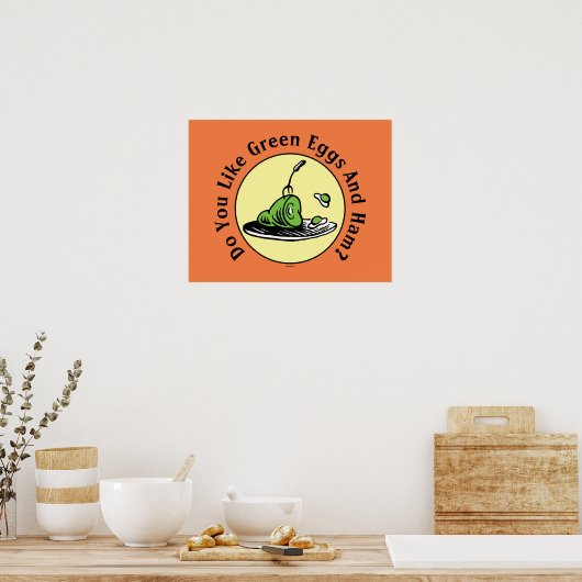 Dr. Seuss | Grüne Eier und Hammsymbol Poster (Küche)