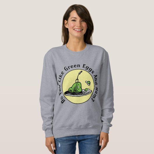 Dr. Seuss | Grüne Eier und Hammsymbol Sweatshirt (Vorne ganz)