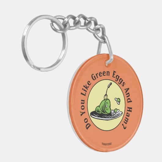 Dr. Seuss| Grüne Eier und Hasenikon Schlüsselanhänger (Vorderseite links)