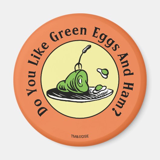 Dr. Seuss | Grüne Eier und Schinken Icon Magnet (Vorne)