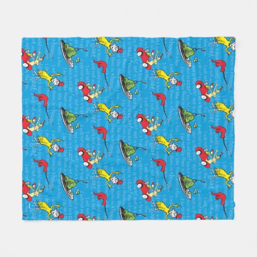 Dr. Seuss | Grüne Eier und Schinken Storybook Must Fleecedecke (Vorderseite (Horizontal))