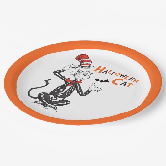 Dr. Seuss | Halloween Cat in the Hat Pappteller (Schrägansicht)
