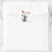 Dr. Seuss | Halloween Cat in the Hat Quadratischer Aufkleber (Tasche)