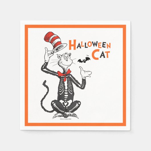 Dr. Seuss | Halloween Cat in the Hat Serviette (Vorderseite)