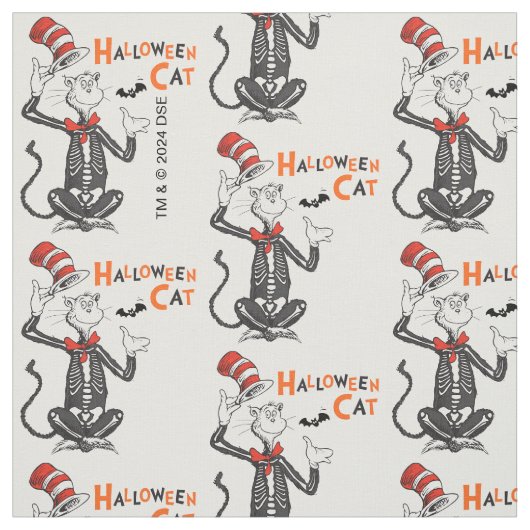 Dr. Seuss | Halloween Cat in the Hat Stoff (Muster)