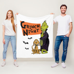 Dr. Seuss Halloween Grinch Nacht Grafik Fleecedecke
