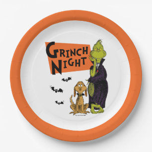Dr. Seuss Halloween Grinch Nacht Grafik Pappteller