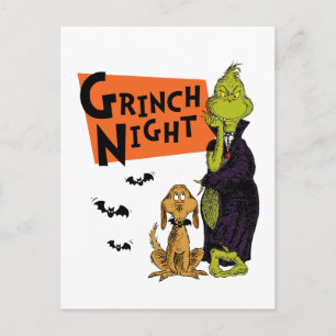 Dr. Seuss Halloween Grinch Nacht Grafik Postkarte