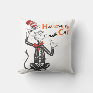 Dr. Seuss Halloween-Katze im Hut Kissen