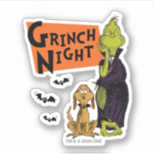Dr. Seuss | Hallowen Grinch Night Graphic Aufkleber (Vorderseite)