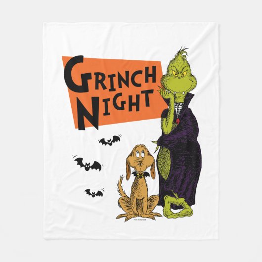 Dr. Seuss | Hallowen Grinch Night Graphic Fleecedecke (Vorderseite)