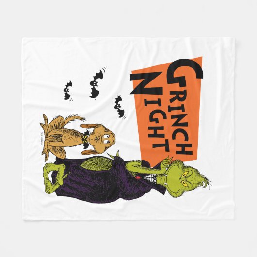 Dr. Seuss | Hallowen Grinch Night Graphic Fleecedecke (Vorderseite (Horizontal))