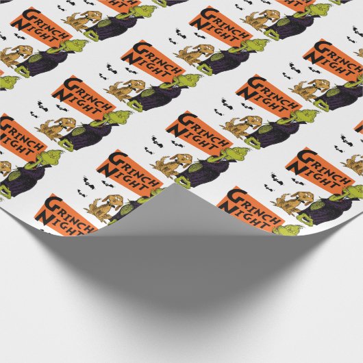 Dr. Seuss | Hallowen Grinch Night Graphic Geschenkpapier (Ecke)