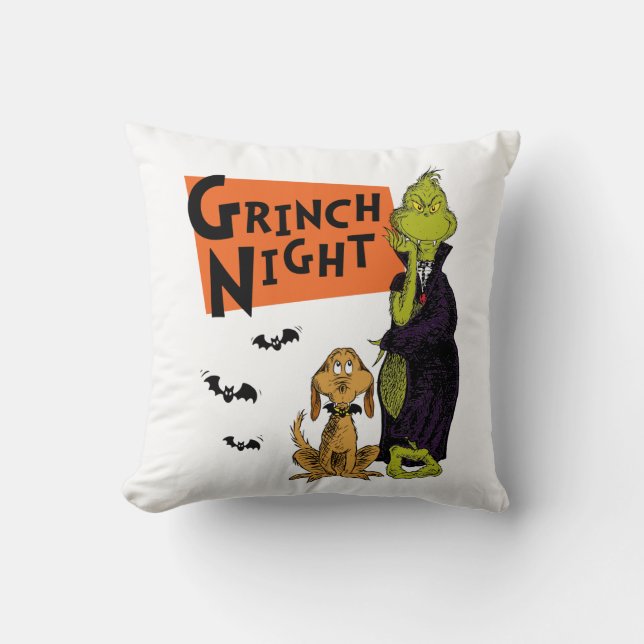 Dr. Seuss | Hallowen Grinch Night Graphic Kissen (Vorderseite)