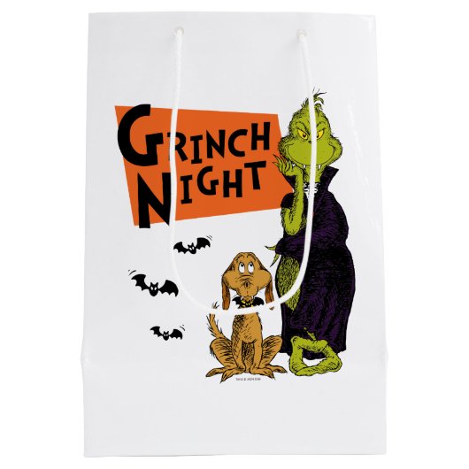 Dr. Seuss | Hallowen Grinch Night Graphic Mittlere Geschenktüte (Rückseite)