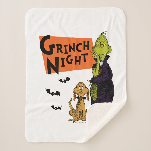 Dr. Seuss | Hallowen Grinch Night Graphic Sherpadecke (Vorderseite)