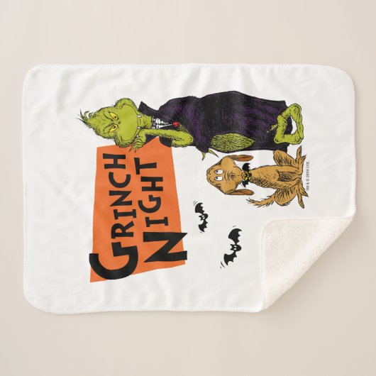 Dr. Seuss | Hallowen Grinch Night Graphic Sherpadecke (Vorderseite (Horizontal))