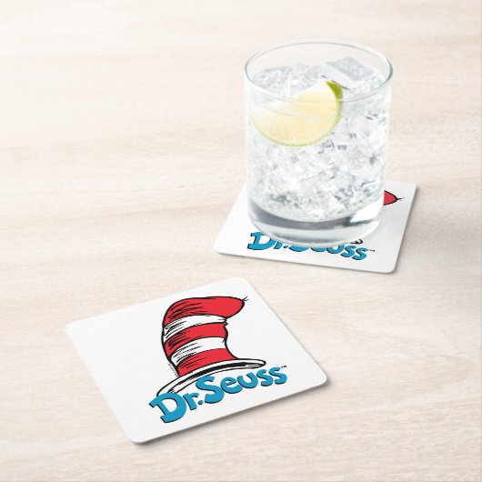 Dr. Seuss Hat Logo Rechteckiger Pappuntersetzer (Vor Ort)