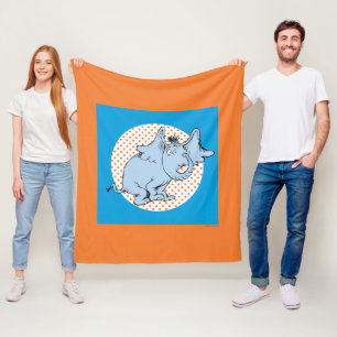 Dr. Seuss Horton Hört Ein Huu Orangefarbene Tupfen Fleecedecke