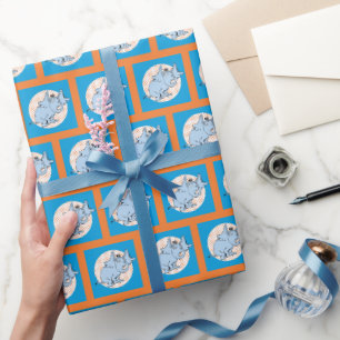 Dr. Seuss Horton Hört Ein Huu Orangefarbene Tupfen Geschenkpapier
