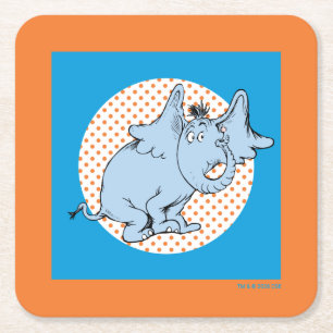 Dr. Seuss Horton Hört Ein Huu Orangefarbene Tupfen Rechteckiger Pappuntersetzer