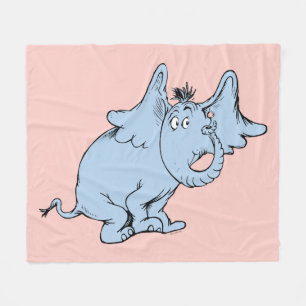 Dr. Seuss Horton Seitenblick Fleecedecke