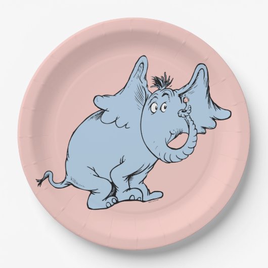 Dr. Seuss | Horton Seitenblick Pappteller (Vorderseite)