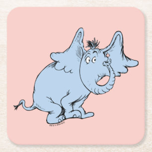 Dr. Seuss Horton Seitenblick Rechteckiger Pappuntersetzer
