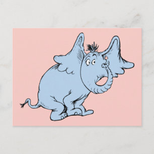 Dr. Seuss Horton sieht zur Seite Postkarte