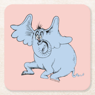 Dr. Seuss Horton und der Speck von Staub Rechteckiger Pappuntersetzer