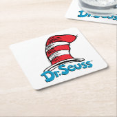 Dr. Seuss Hutlogo Rechteckiger Pappuntersetzer (angewinkelt)