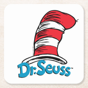 Dr. Seuss Hutlogo Rechteckiger Pappuntersetzer