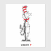 Dr. Seuss I Cat in the Hat Stehend Tall Aufkleber (Blatt)