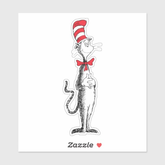 Dr. Seuss I Cat in the Hat Stehend Tall Aufkleber (Blatt)