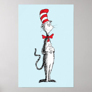 Dr. Seuss I Katze mit Hut Steht Hoch Poster