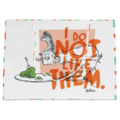 Dr. Seuss Ich-bin-ich "Ich mag sie nicht" Große Geschenktüte (Vorderseite)