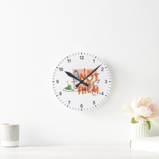 Dr. Seuss Ich-bin-ich "Ich mag sie nicht" Runde Wanduhr (Zuhause)