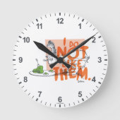 Dr. Seuss Ich-bin-ich "Ich mag sie nicht" Runde Wanduhr (Vorderseite)