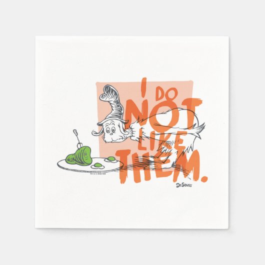 Dr. Seuss Ich-bin-ich "Ich mag sie nicht" Serviette (Vorderseite)