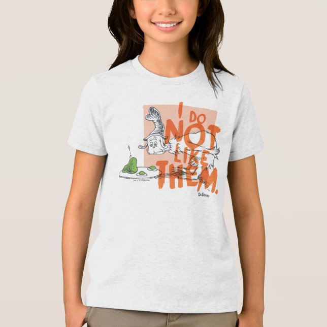 Dr. Seuss Ich-bin-ich "Ich mag sie nicht" Tri-Blend Shirt (Vorderseite)